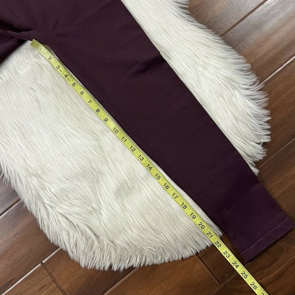 Spanx Plus Size 1X Maroon Wine Look At Me Now Cropped‎ Leggings Pant - Picture 5 of 8